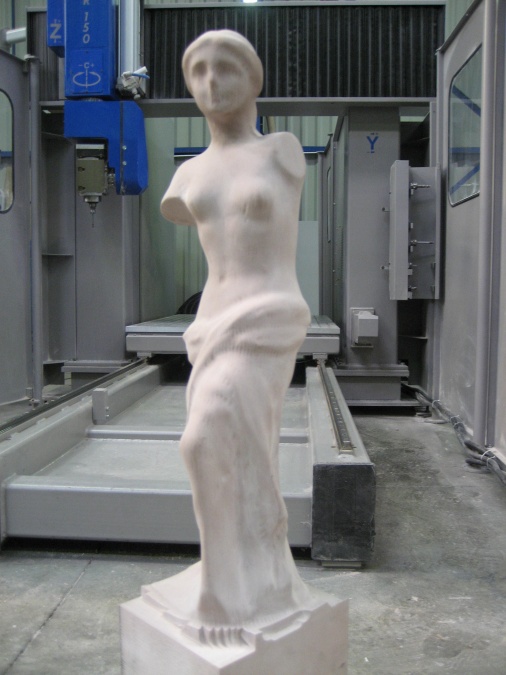 Reproducción de estatuas mediante mecanizado en 5 ejes